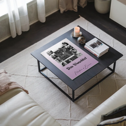 Personalisiertes Fotoboard Magnet Poster mit 10 Fotos Wunschtext und Karte in der Mitte Home Is Where Your Love Is 9