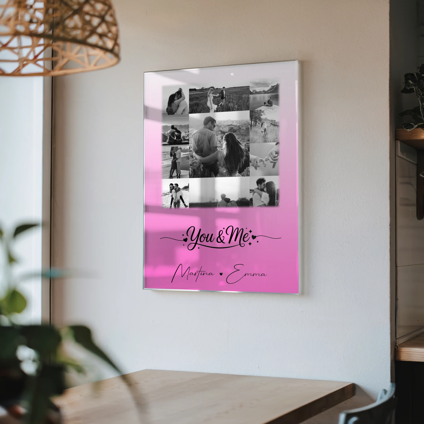 Personalisiertes Foto Acrylglas mit 11 Fotos You & Me Geschenk für besondere Momente