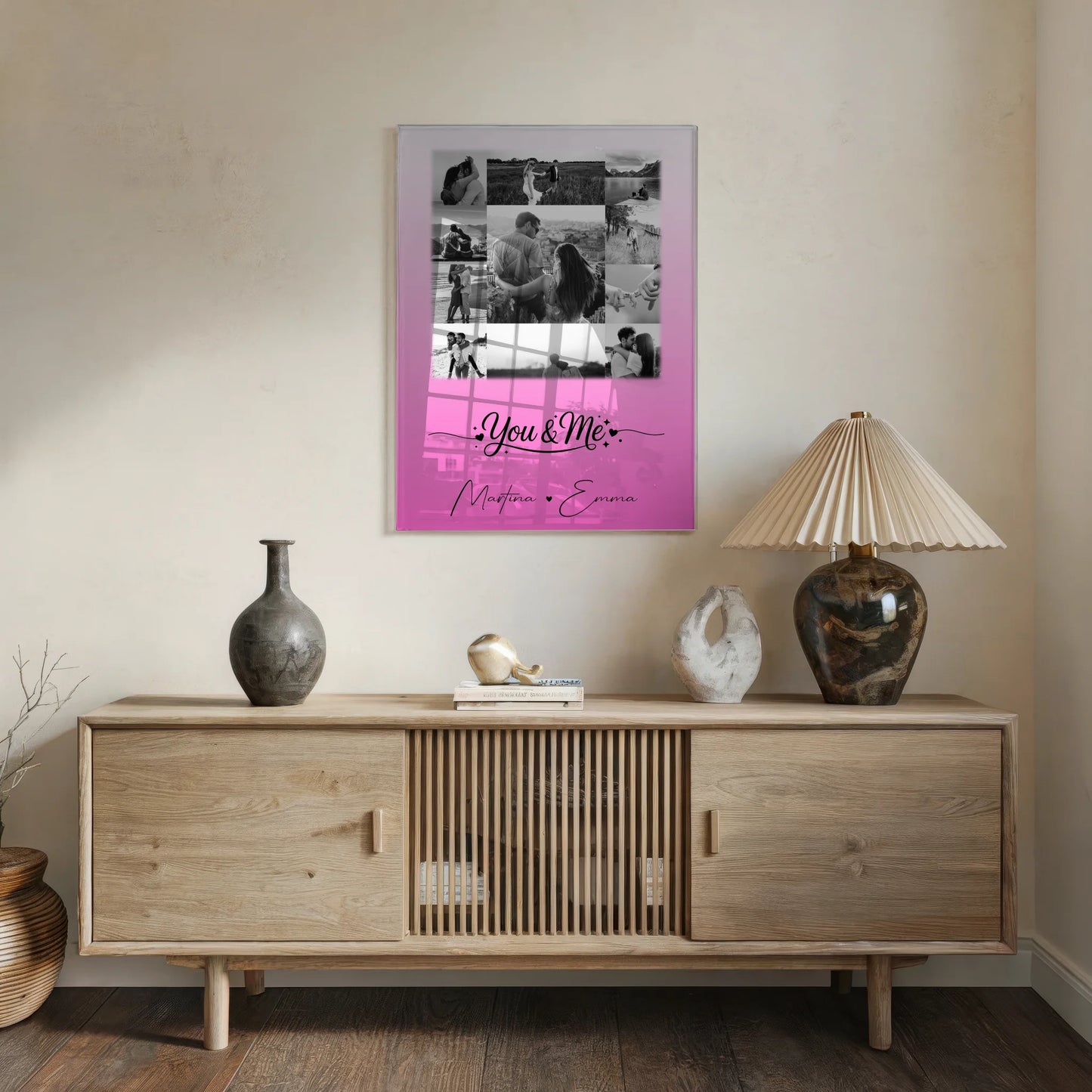 Personalisiertes Foto Acrylglas mit 11 Fotos You & Me Geschenk für besondere Momente