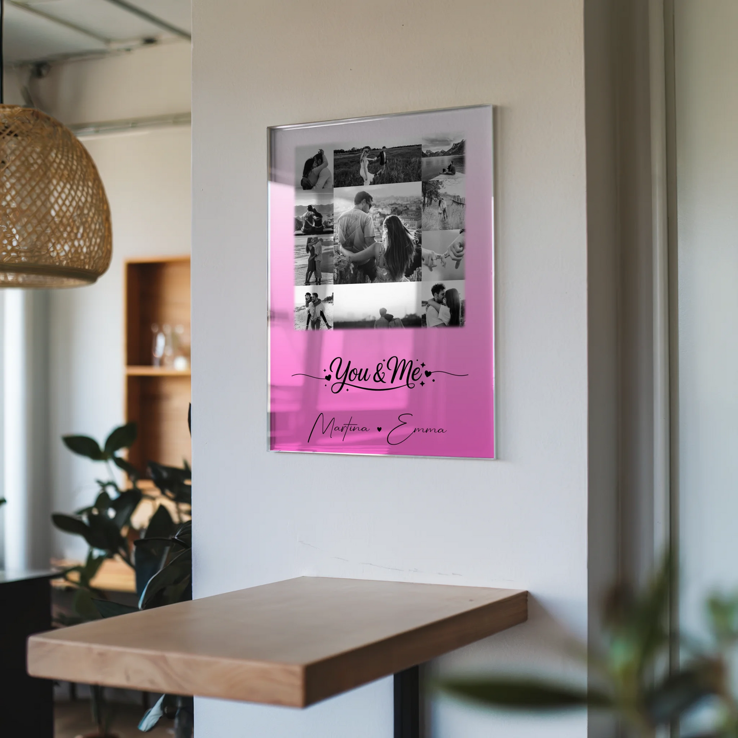 Personalisiertes Foto Acrylglas mit 11 Fotos You & Me Geschenk für besondere Momente