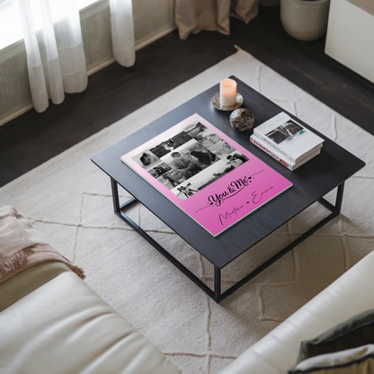 Personalisierte Fotoboard Magnet Wandbild mit 11 Fotos You & Me für individuelle Dekoration