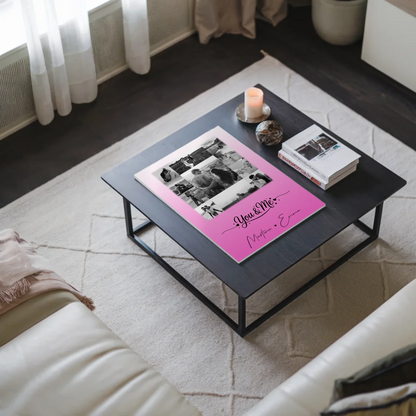 Personalisierte Fotoboard Magnet Wandbild mit 11 Fotos You & Me für individuelle Dekoration