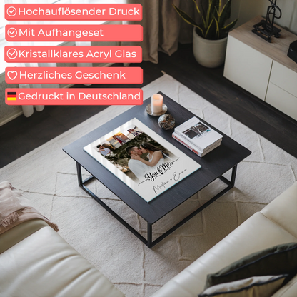 Acrylglas Mit Foto 4 Fotos You Me personalisiertes Geschenk für Paare