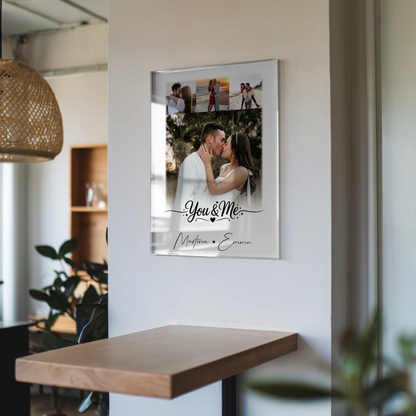 Acrylglas Mit Foto 4 Fotos You Me personalisiertes Geschenk für Paare
