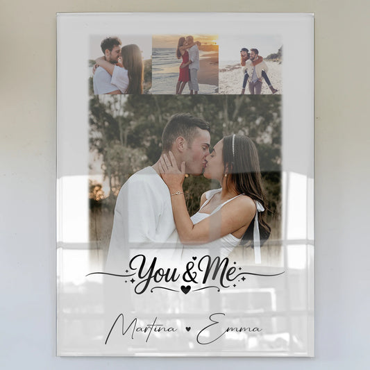 Acrylglas Mit Foto 4 Fotos You Me personalisiertes Geschenk für Paare