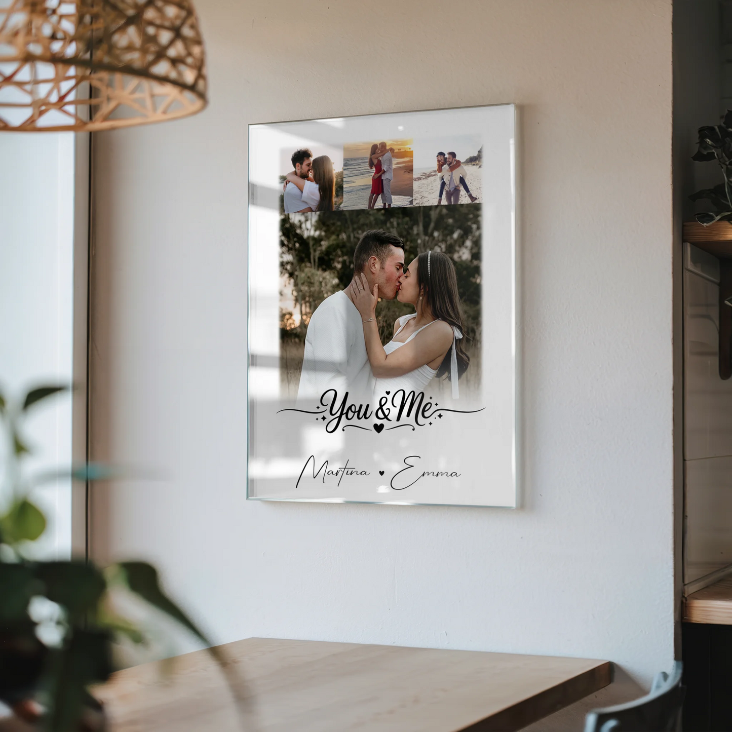 Acrylglas Mit Foto 4 Fotos You Me personalisiertes Geschenk für Paare