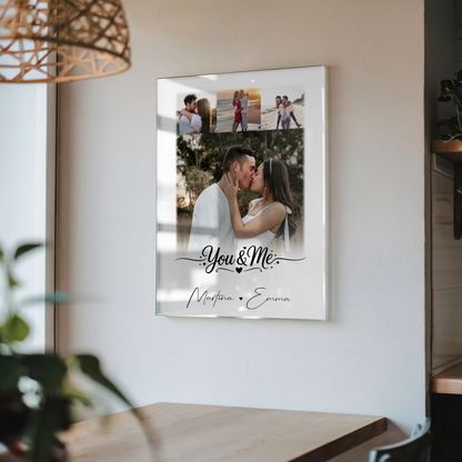 Acrylglas Mit Foto 4 Fotos You Me personalisiertes Geschenk für Paare