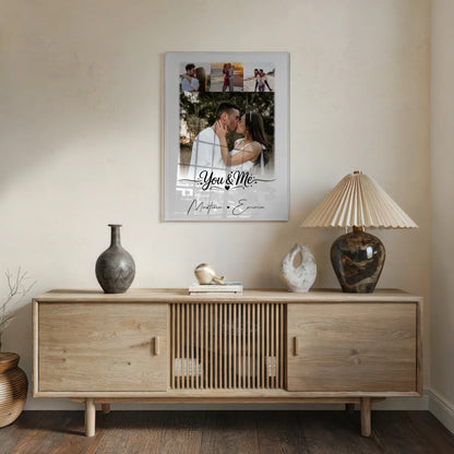 Acrylglas Mit Foto 4 Fotos You Me personalisiertes Geschenk für Paare