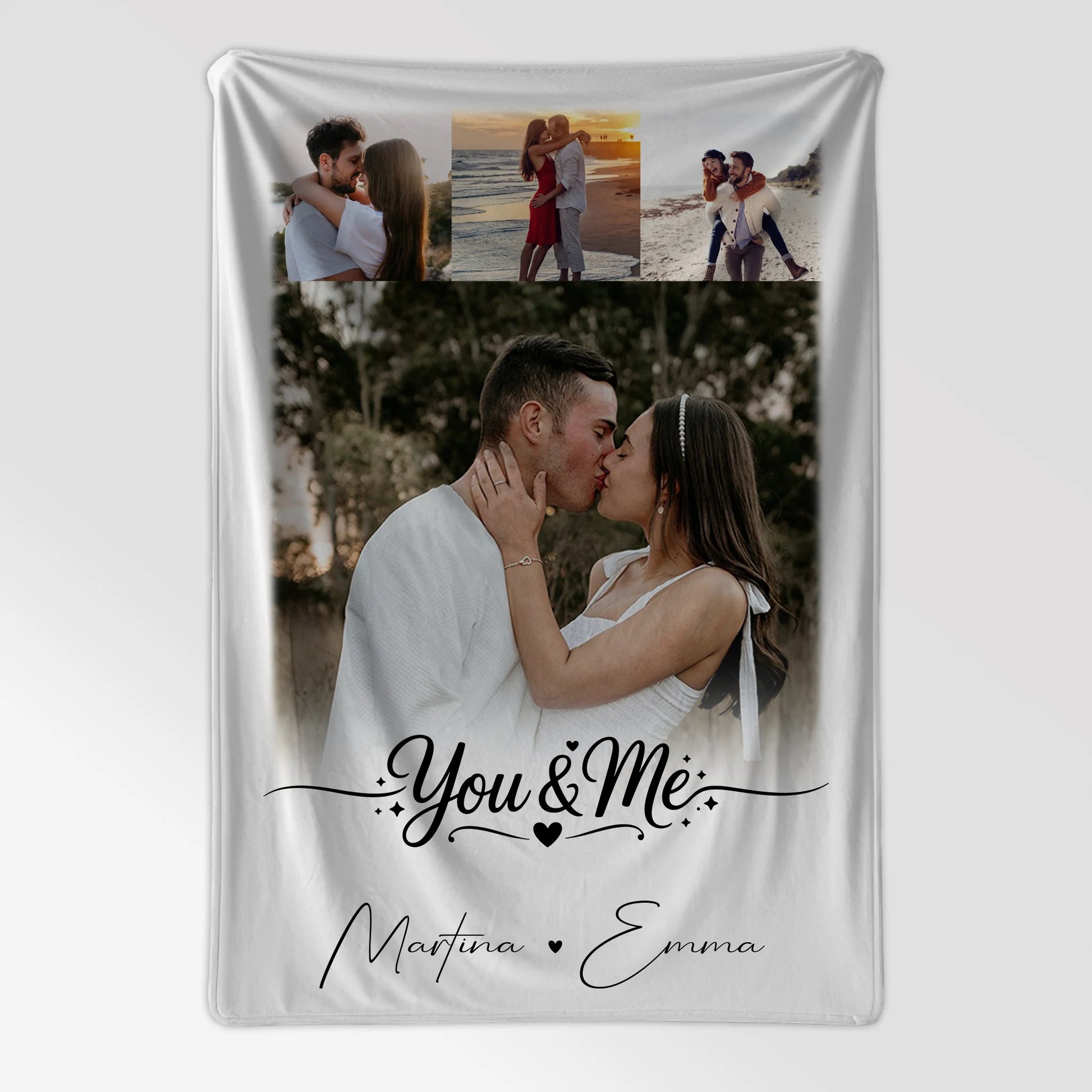 Kuscheldecke Mit Namen 4 Fotos You & Me Personalisiertes Geschenk 7