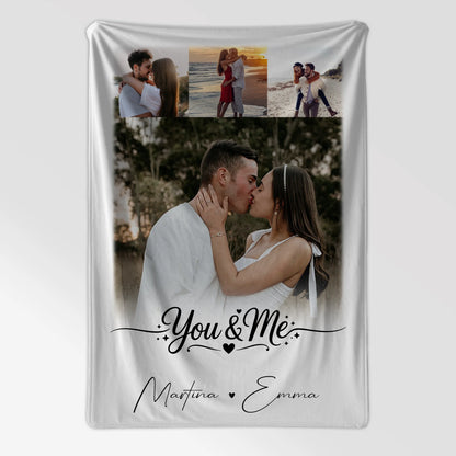 Kuscheldecke Mit Namen 4 Fotos You & Me Personalisiertes Geschenk 7