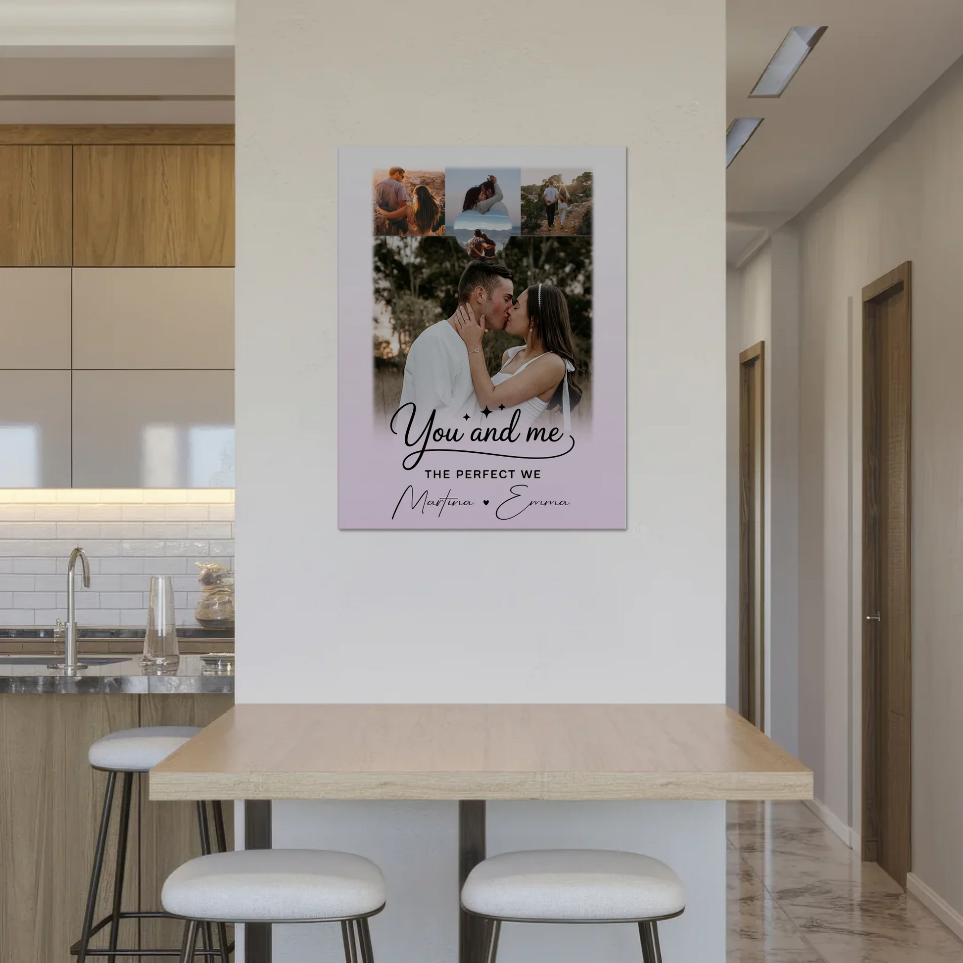 Fotoboard Poster Magnetisch mit 4 Fotos und Herz für You and Me The Perfect We 8
