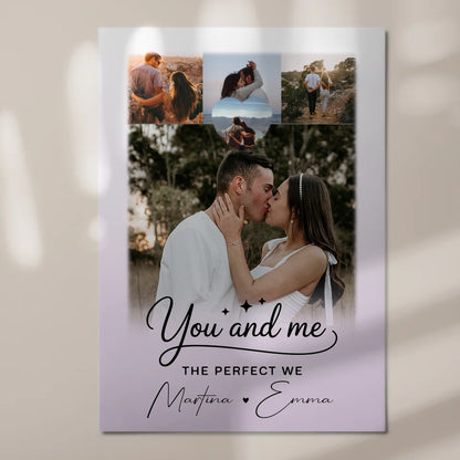 Fotoboard Poster Magnetisch mit 4 Fotos und Herz für You and Me The Perfect We 7