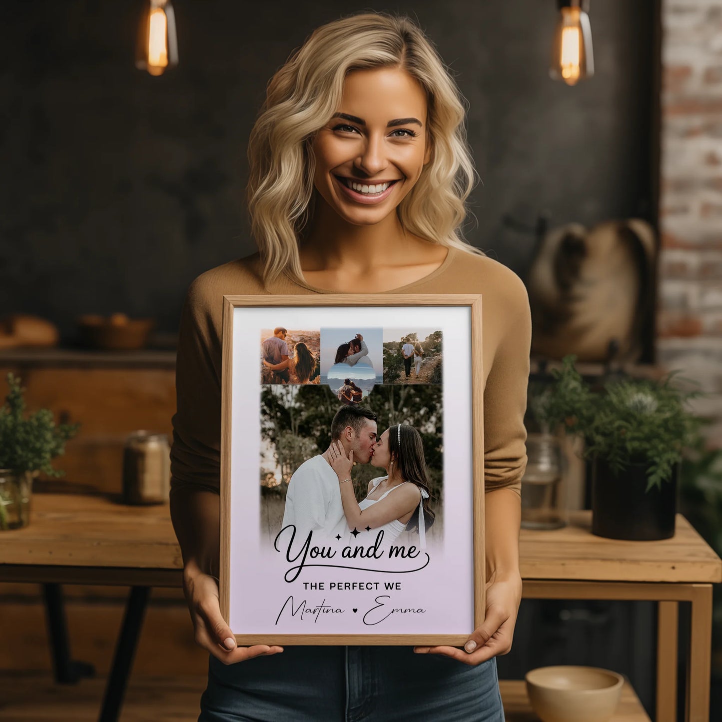 Liebesposter 4 Fotos und 1 Herz Foto You and me The perfect we