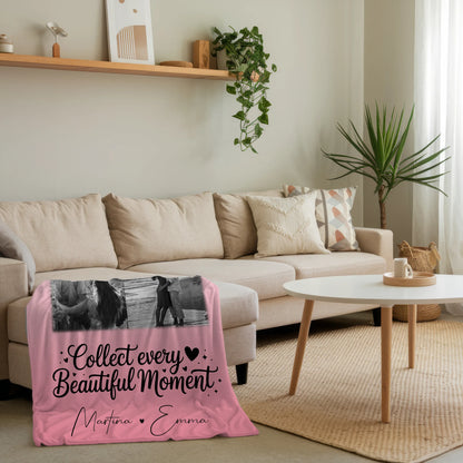 Personalisierte Kuscheldecke Mit Namen 3 Fotos 1 Herz Foto Karte Geschenkidee für Liebe 4