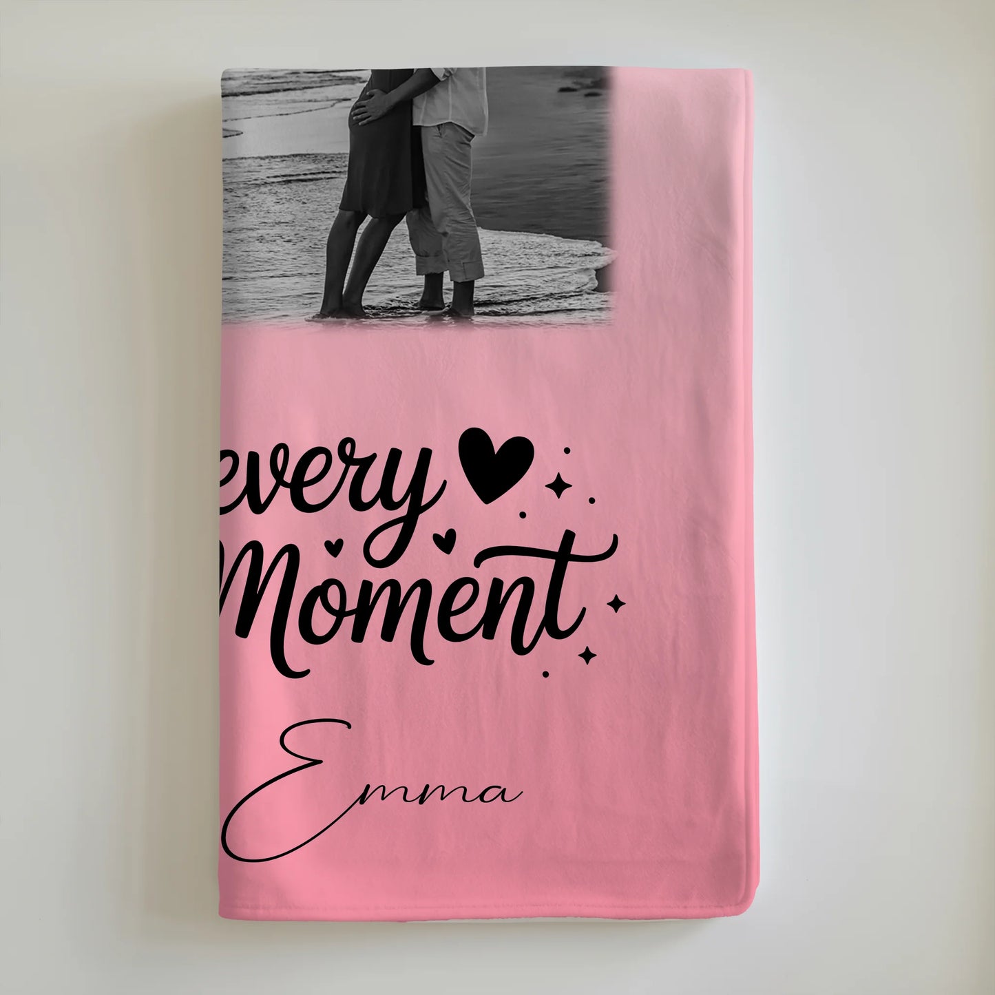 Personalisierte Kuscheldecke Mit Namen 3 Fotos 1 Herz Foto Karte Geschenkidee für Liebe 6