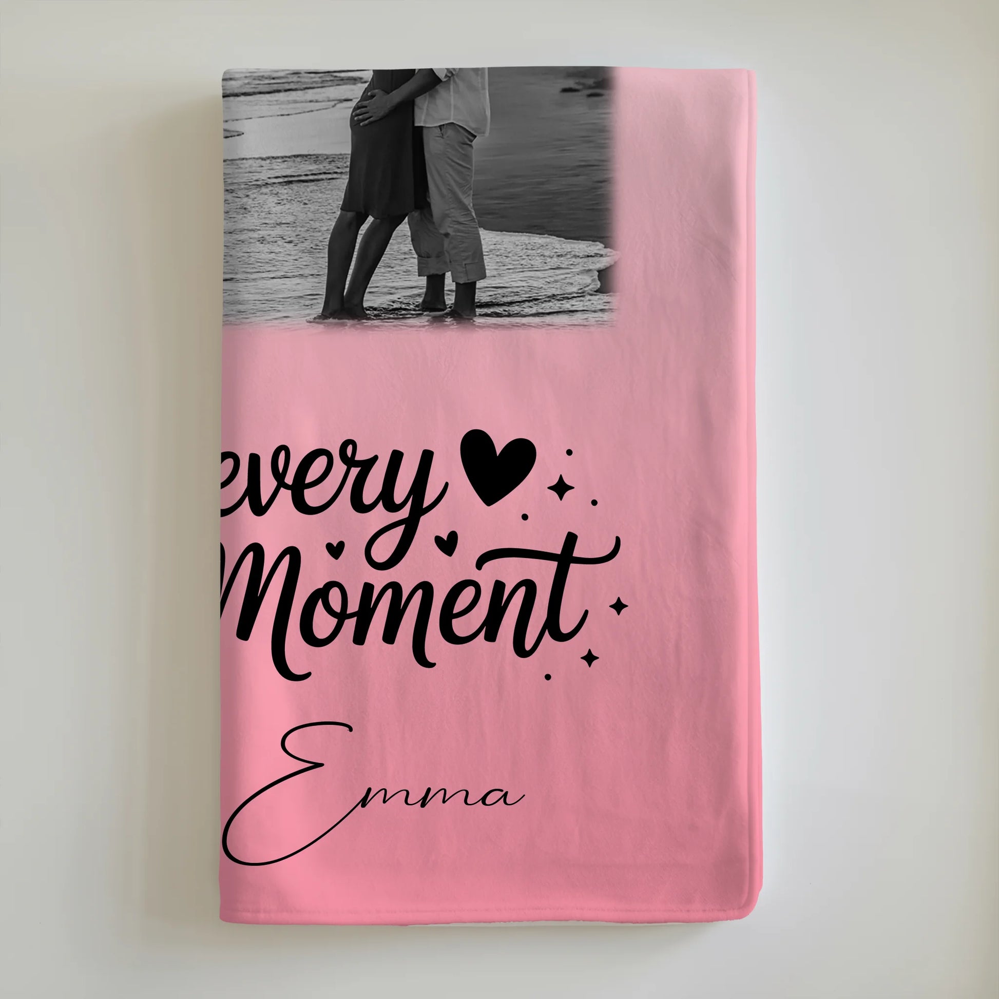 Personalisierte Kuscheldecke Mit Namen 3 Fotos 1 Herz Foto Karte Geschenkidee für Liebe 6