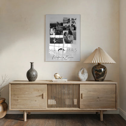 Personalisierte Foto Acrylglas 9 Fotos Mr Mrs Geschenk für Paare
