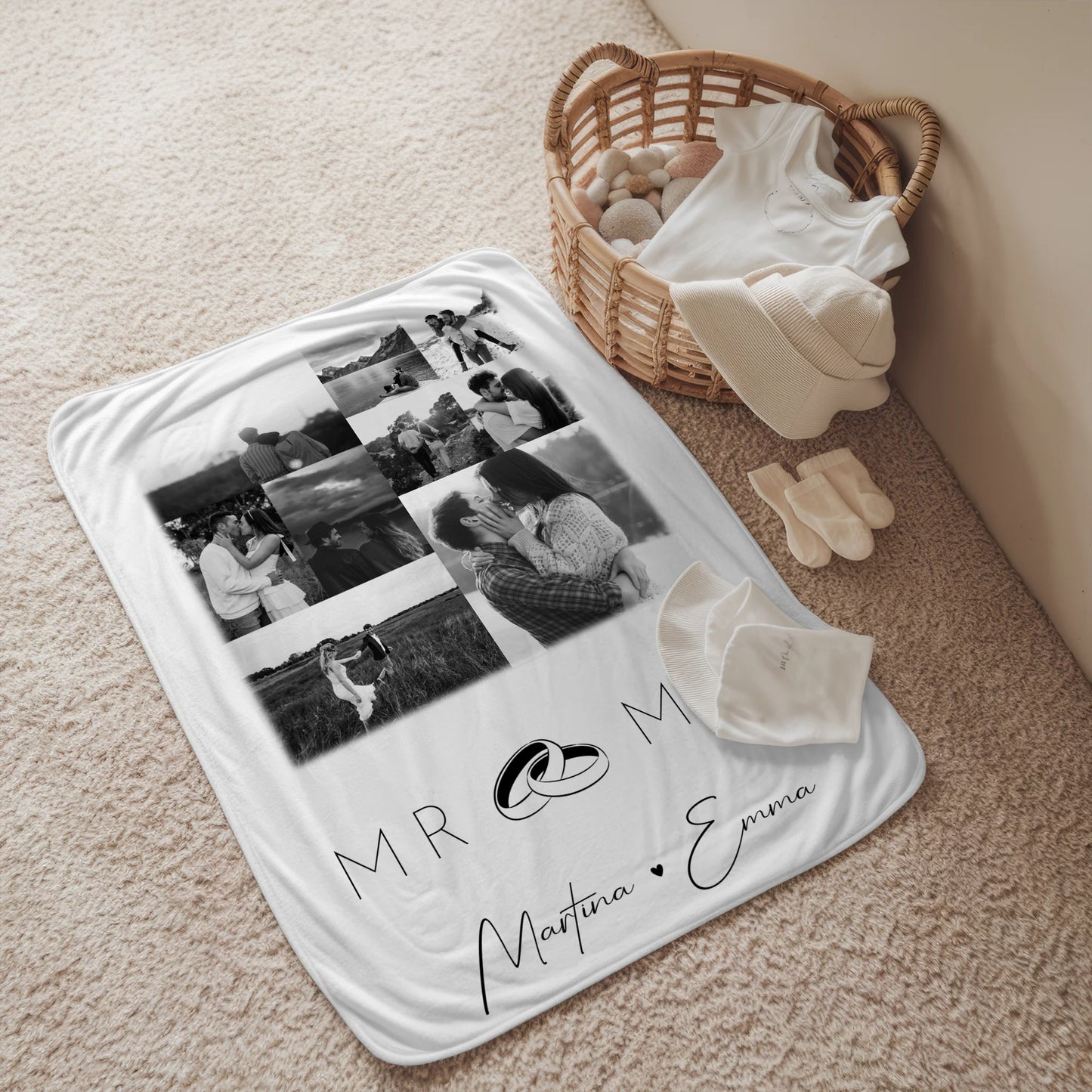 Personalisierte Kuscheldecke Mit Namen 9 Fotos Mr Mrs Individuelles Geschenk 2