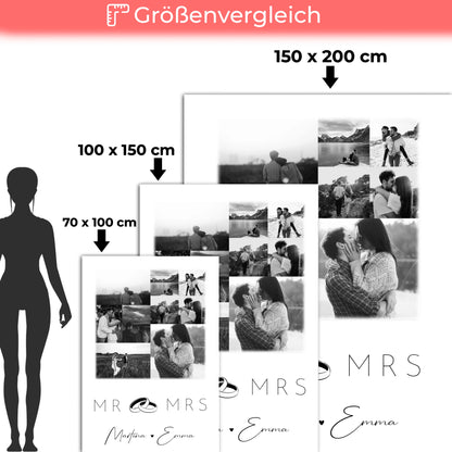 Personalisierte Kuscheldecke Mit Namen 9 Fotos Mr Mrs Individuelles Geschenk 5