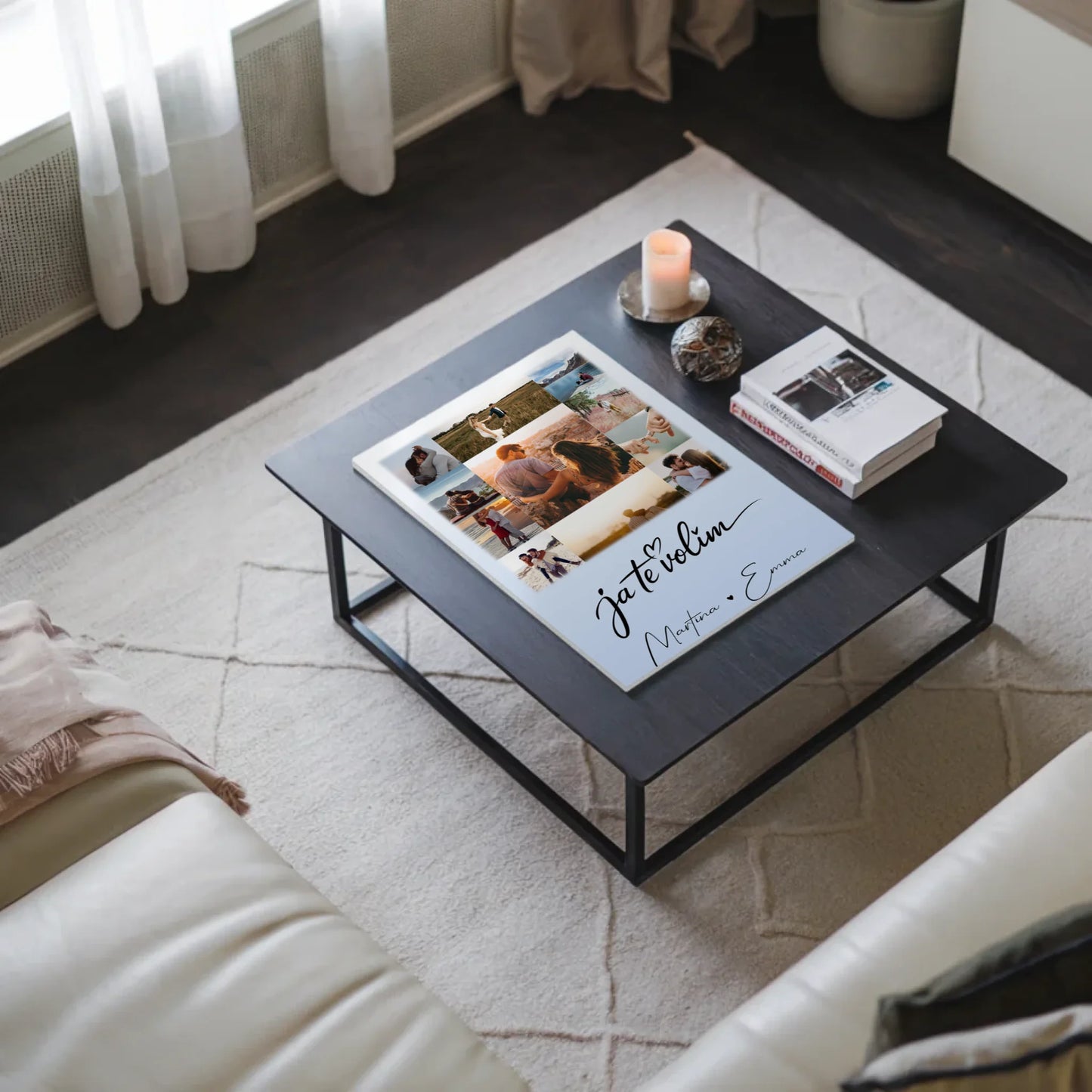 Personalisiertes Fotoboard Poster Magnetisch mit 11 Fotos Ja Te Volim für einzigartige Geschenke 3