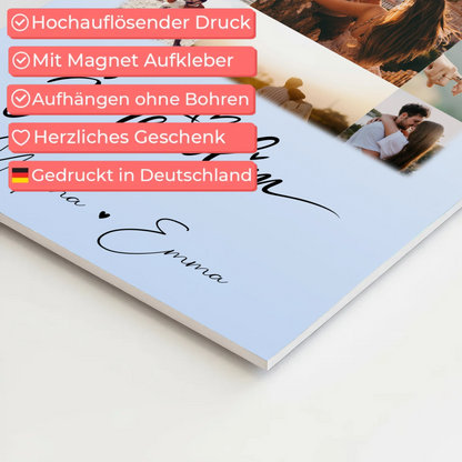 Personalisiertes Fotoboard Poster Magnetisch mit 11 Fotos Ja Te Volim für einzigartige Geschenke 10