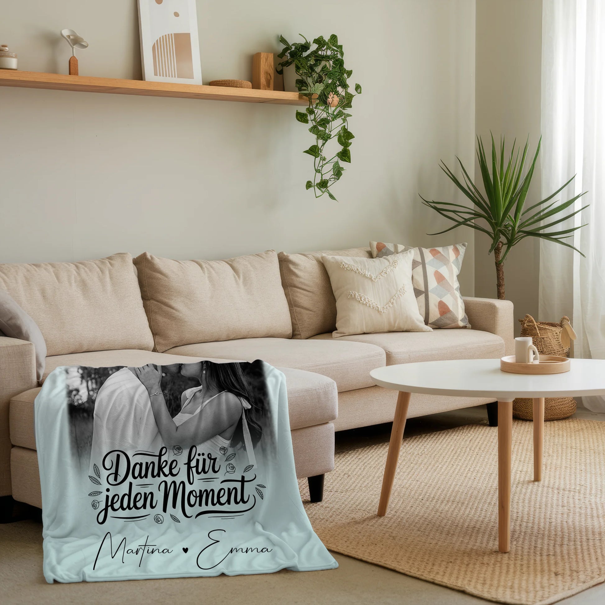 Personalisierte Kuscheldecke Mit Namen und 4 Fotos – Perfentes Geschenk für Jeden Anlass 4