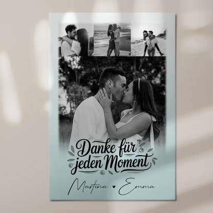 Personalisierte Fotoboard Magnet Poster mit 4 Fotos – Individuelle Wanddekorationen für dein Zuhause