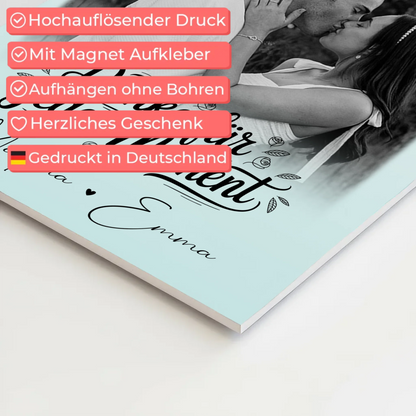 Personalisierte Fotoboard Magnet Poster mit 4 Fotos – Individuelle Wanddekorationen für dein Zuhause