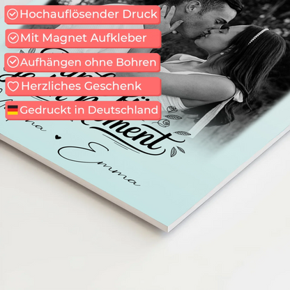 Personalisierte Fotoboard Magnet Poster mit 4 Fotos – Individuelle Wanddekorationen für dein Zuhause