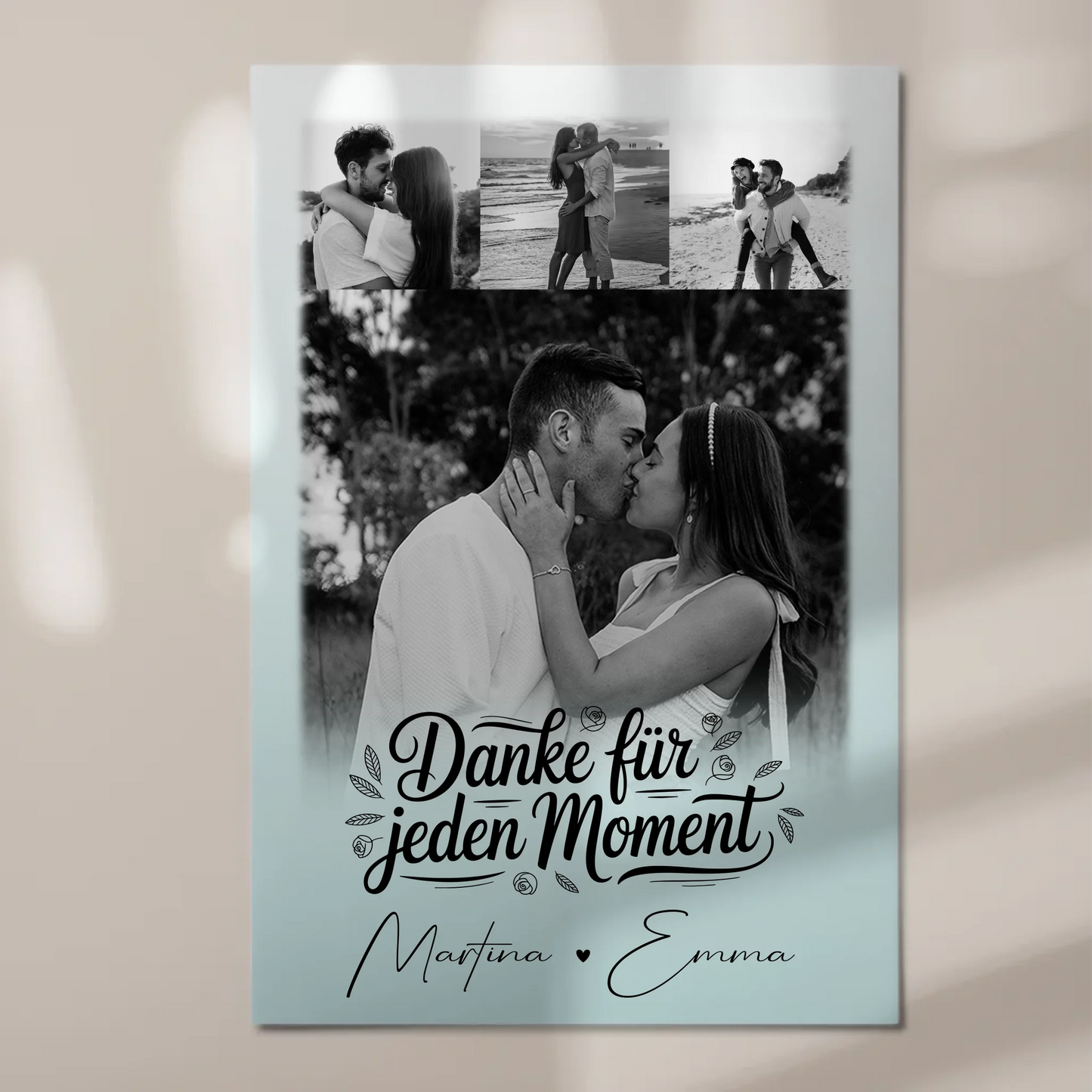 Personalisierte Fotoboard Magnet Poster mit 4 Fotos – Individuelle Wanddekorationen für dein Zuhause