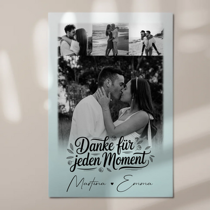 Personalisierte Fotoboard Magnet Poster mit 4 Fotos – Individuelle Wanddekorationen für dein Zuhause