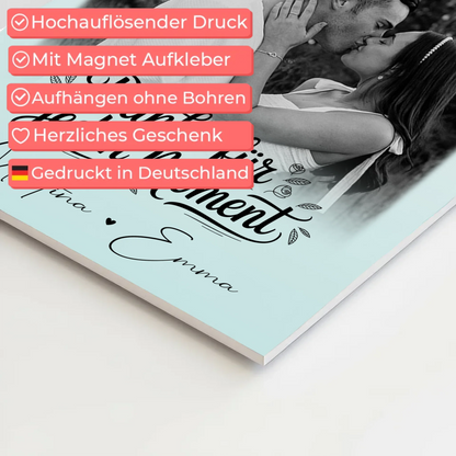Personalisierte Fotoboard Magnet Poster mit 4 Fotos – Individuelle Wanddekorationen für dein Zuhause