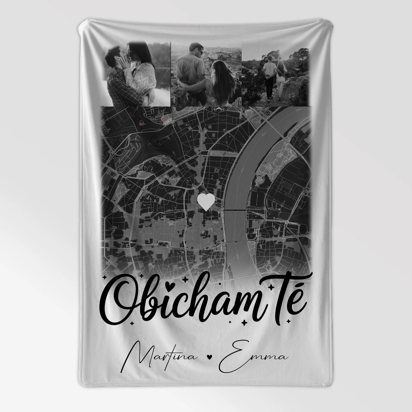 Kuscheldecke Mit Namen 4 Fotos und Karte Obicham te Liebe auf Bulgarisch 7