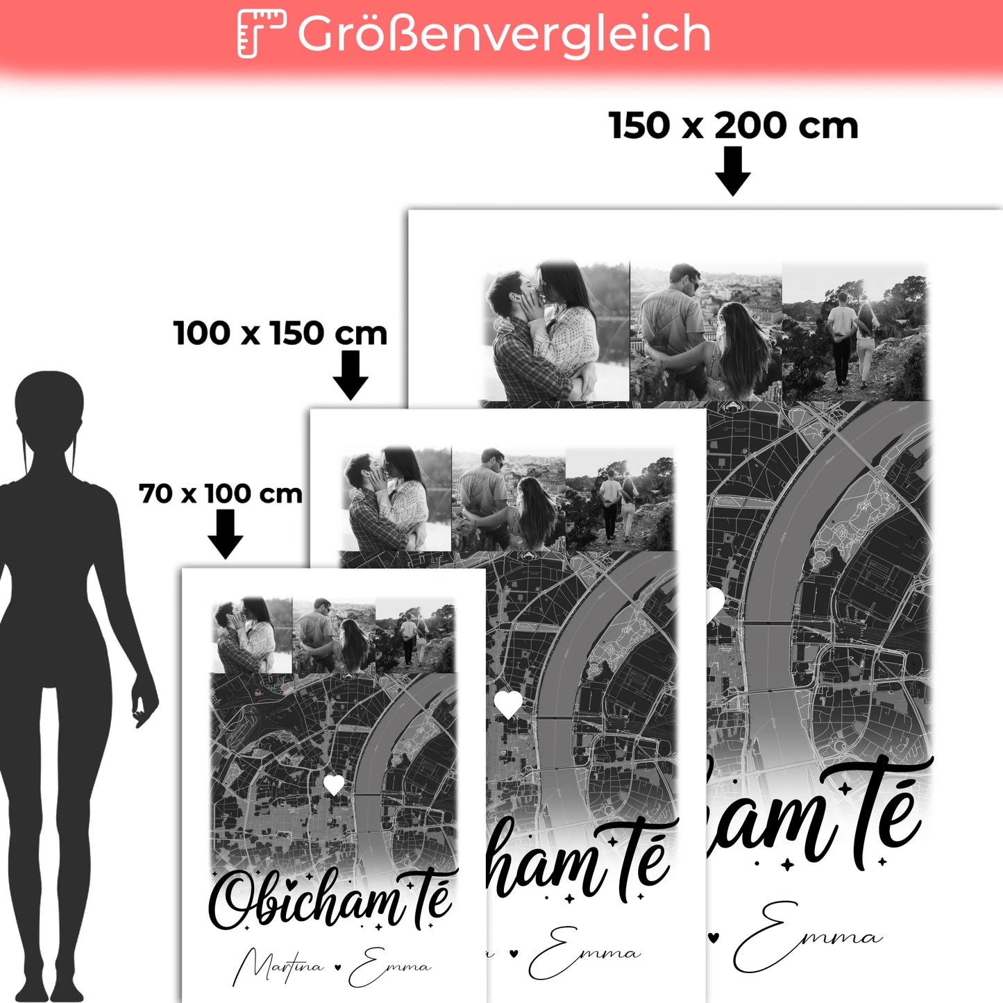 Kuscheldecke Mit Namen 4 Fotos und Karte Obicham te Liebe auf Bulgarisch 5