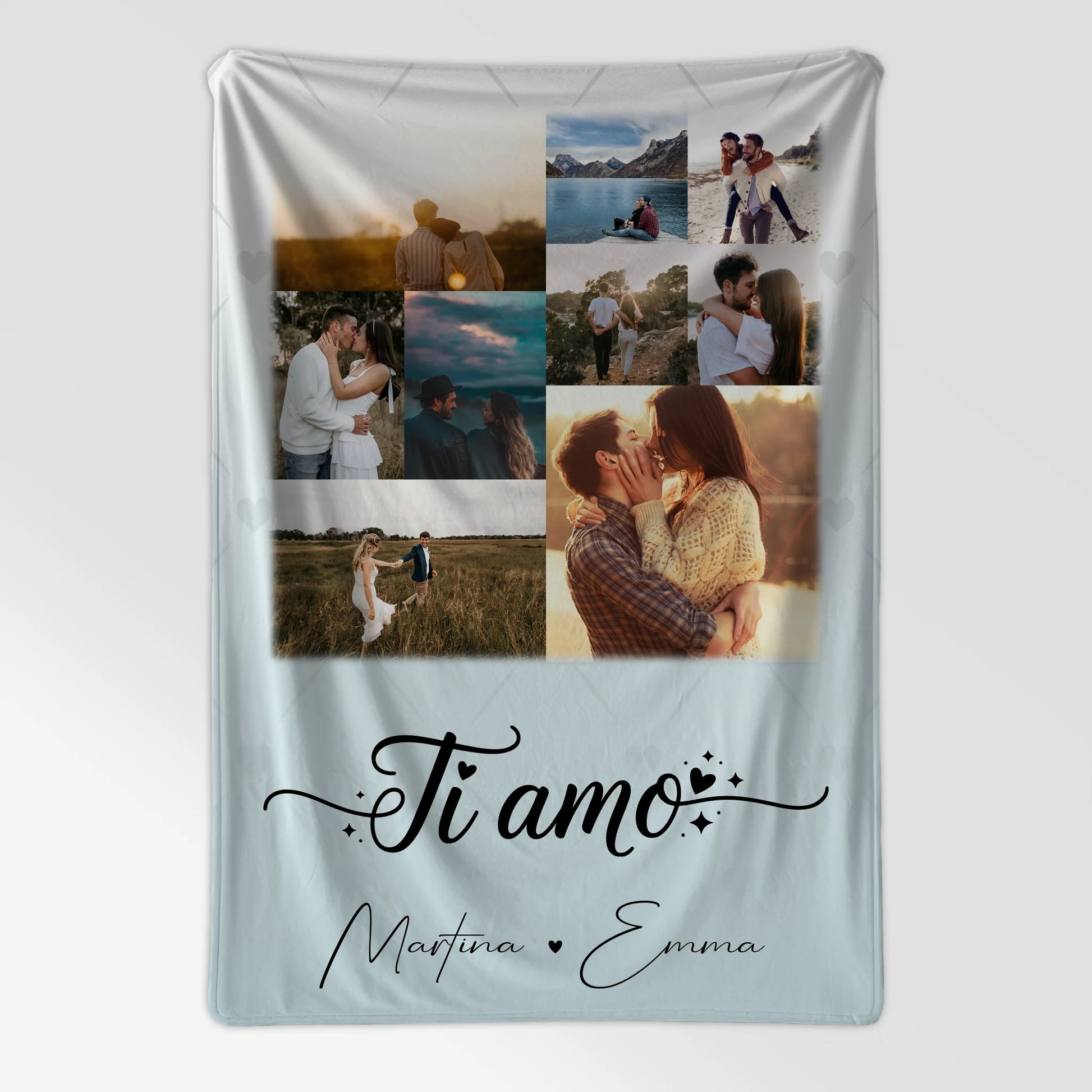 Personalisierte Kuscheldecke Mit Namen 9 Fotos Ti amo Liebe auf Italienisch Geschenk 7