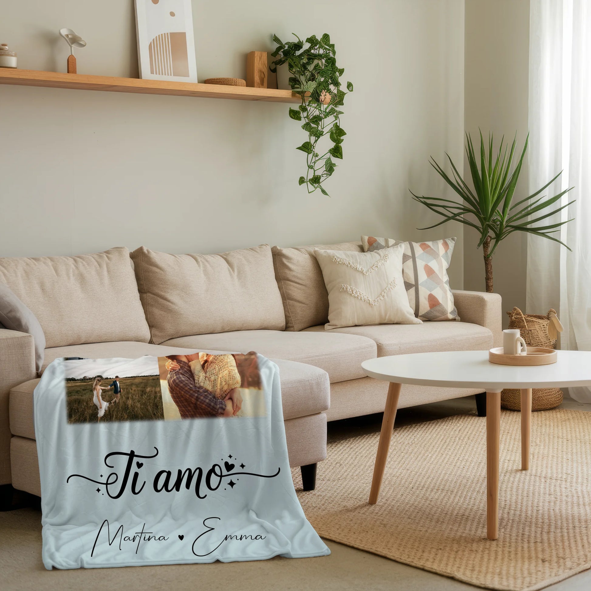 Personalisierte Kuscheldecke Mit Namen 9 Fotos Ti amo Liebe auf Italienisch Geschenk 4