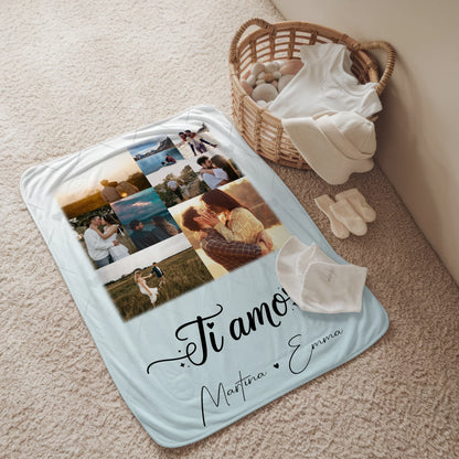Personalisierte Kuscheldecke Mit Namen 9 Fotos Ti amo Liebe auf Italienisch Geschenk 2