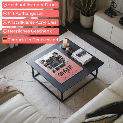 Acrylglas Mit Foto 10 Fotos und Karte in der Mitte Miluji tě Liebe auf Tschechisch