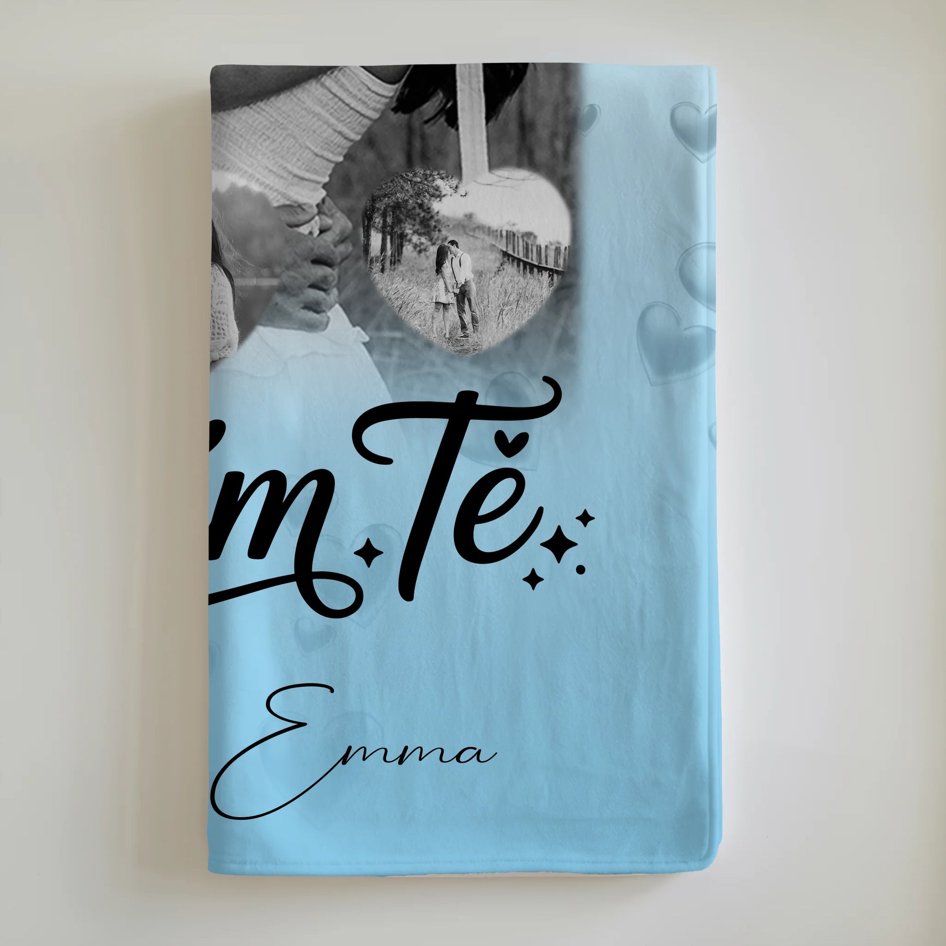 Personalisierte Decke Mit Namen 1 Foto 3 Herz Fotos Ljubim te Liebe auf Slowenisch 6
