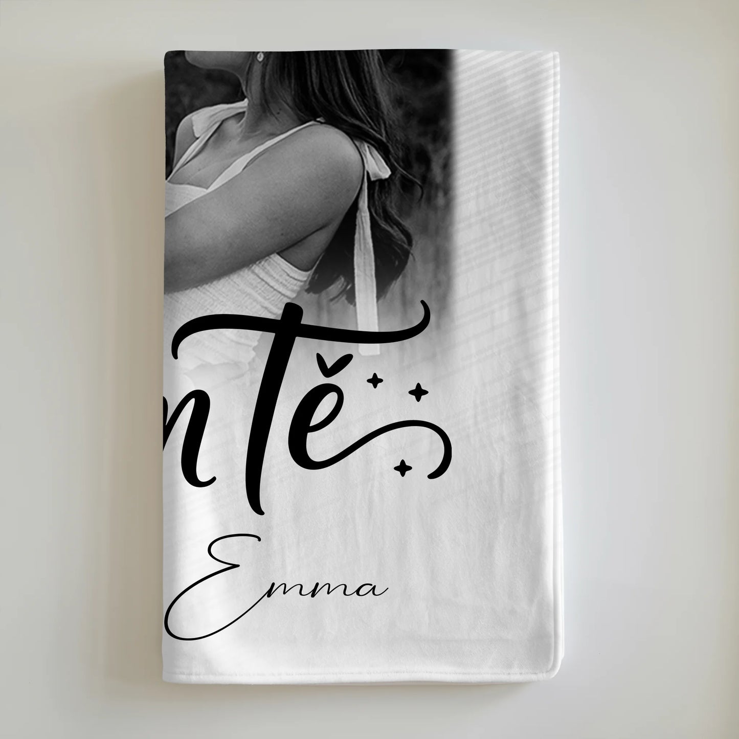Kuscheldecke Mit Namen Und Motiv 3 Fotos Volim te Liebe auf Kroatisch personalisiertes Geschenk 6