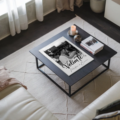 Magnetposter Fotoboard mit 3 Fotos Volim te Liebe auf Kroatisch personalisiertes Geschenk
