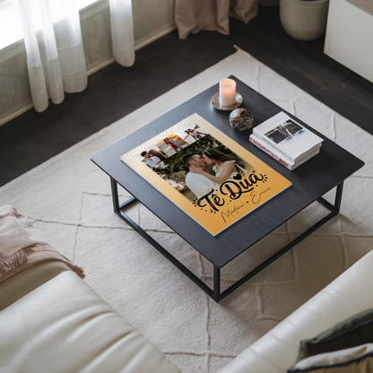 Fotoboard Magnet Poster mit 4 Fotos Të dua Liebe auf Albanisch personalisiertes Geschenk 9
