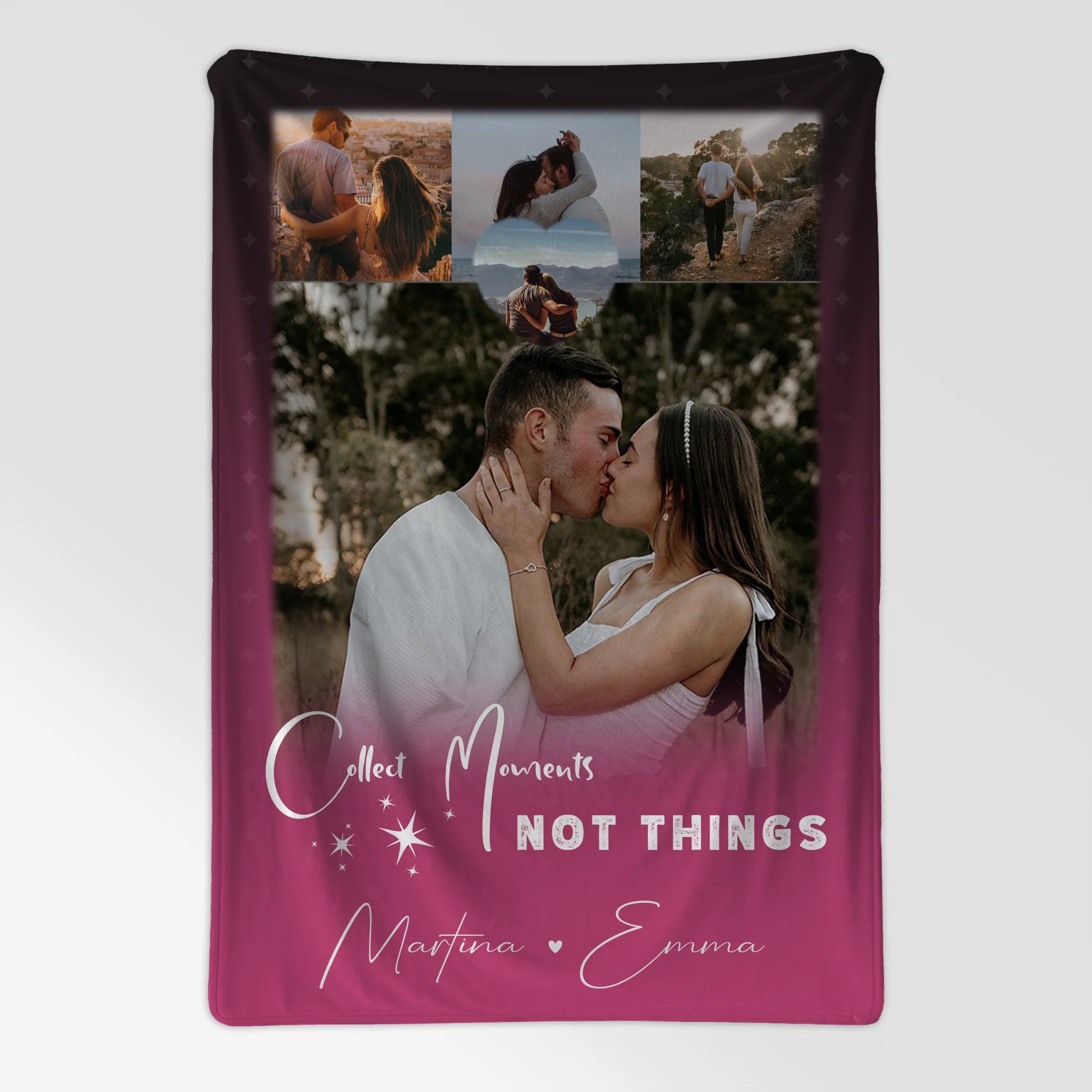 Personalisierte Kuscheldecke Mit Namen 4 Fotos und 1 Kleines Herz Foto Seni Seviyorum 7