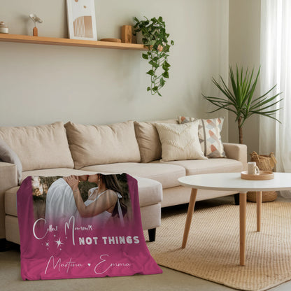 Personalisierte Kuscheldecke Mit Namen 4 Fotos und 1 Kleines Herz Foto Seni Seviyorum 4