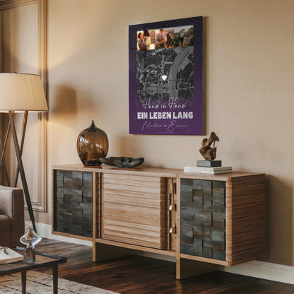 Personalisierte Foto Acrylglas 4 Fotos und Karte Ti Amo Italienisch Geschenkidee