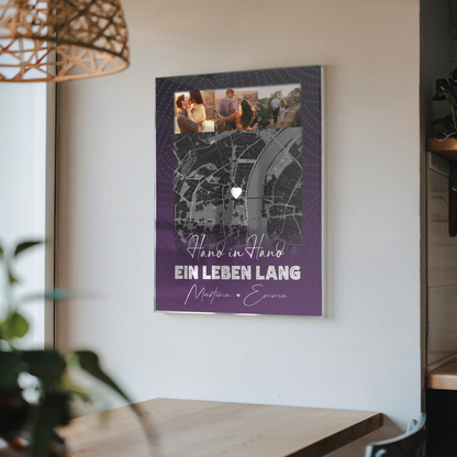 Personalisierte Foto Acrylglas 4 Fotos und Karte Ti Amo Italienisch Geschenkidee