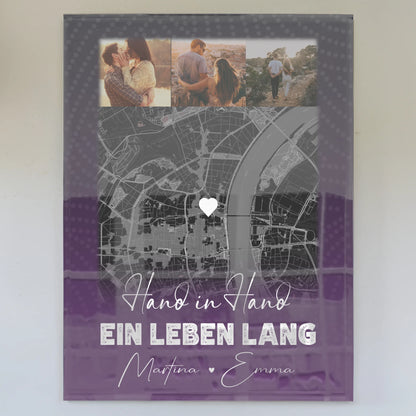 Personalisierte Foto Acrylglas 4 Fotos und Karte Ti Amo Italienisch Geschenkidee