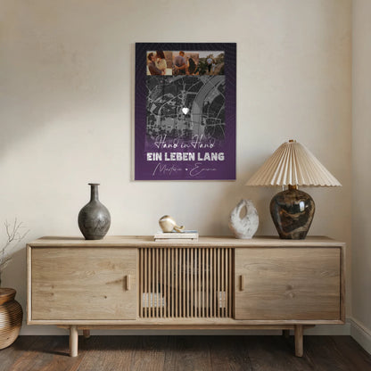 Personalisierte Foto Acrylglas 4 Fotos und Karte Ti Amo Italienisch Geschenkidee