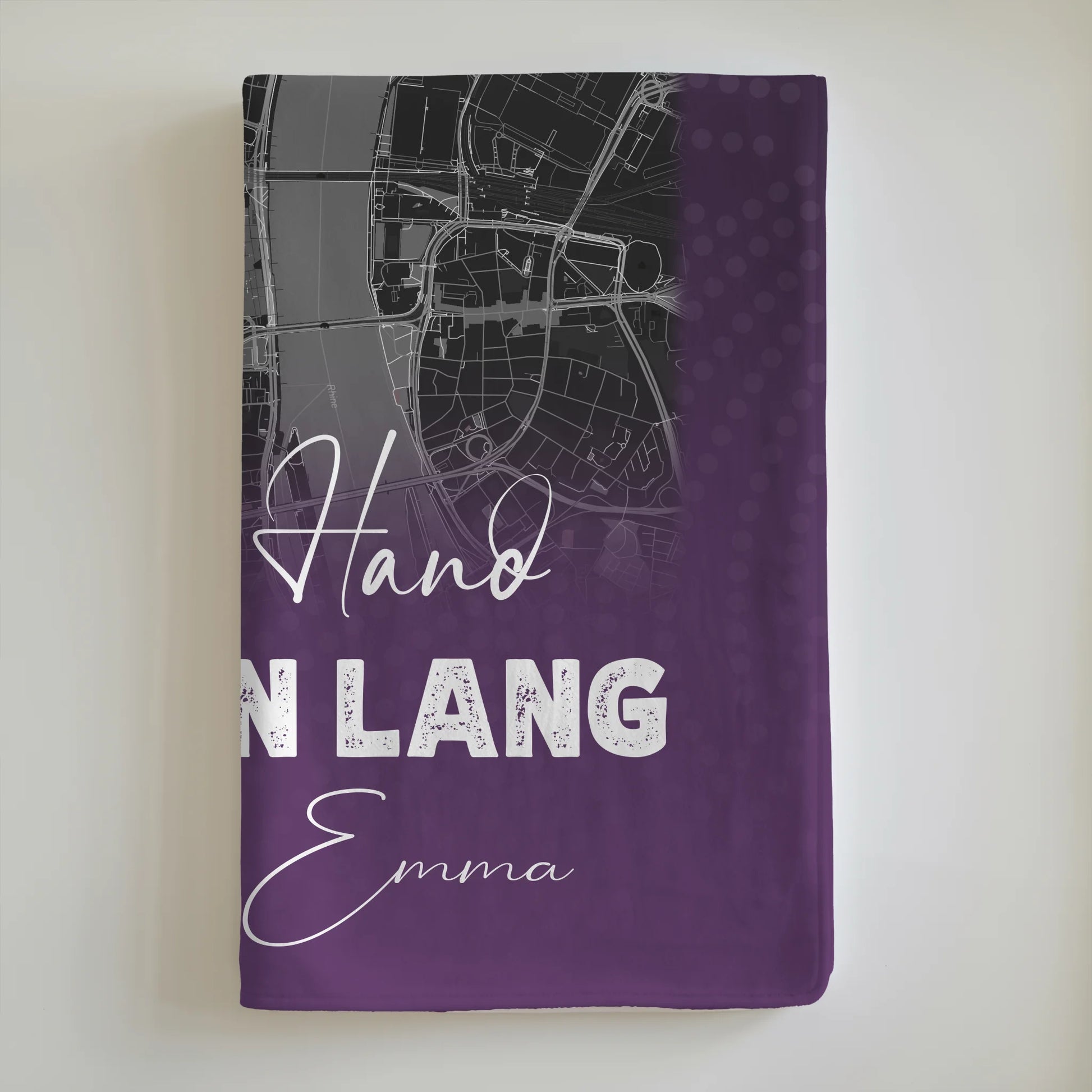 Personalisierte Namensdecke mit 4 Fotos und Karte Ti Amo Italienisch Geschenk für Liebhaber 6