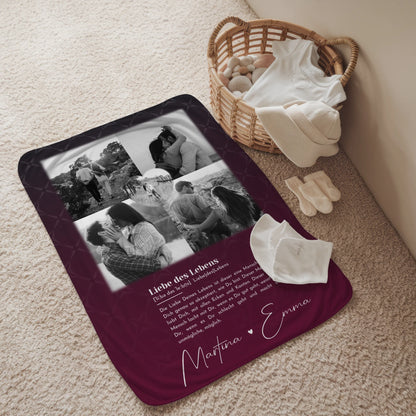 Decke Mit Namen 4 Fotos und 1 Herz Foto Ya tebya lyublyu Liebe auf Russisch 2